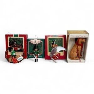 Vintage Hallmark Ornament Bundle 1980’s Christmas Ornaments Collectors Ornaments